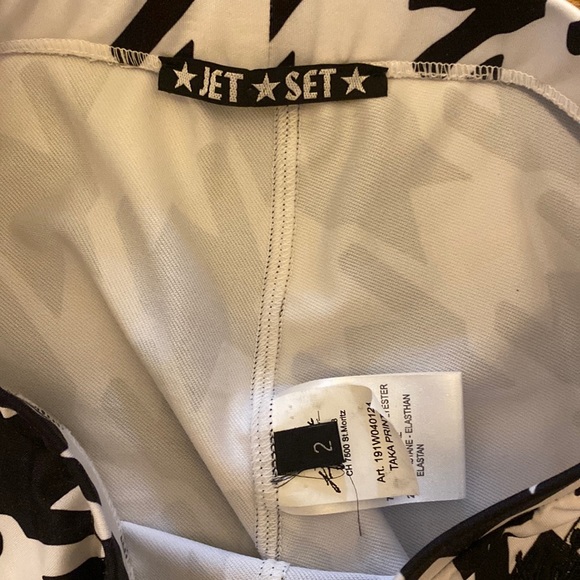 JET SET Women’s Houndstooth Patterned Moisture Wicking Fabric Leggings in Sz. 2 - Picture 5 of 7